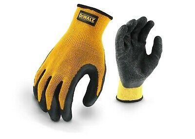 DeWalt Gripper yellow/black work textured rubber latex glove size large #DPG70L