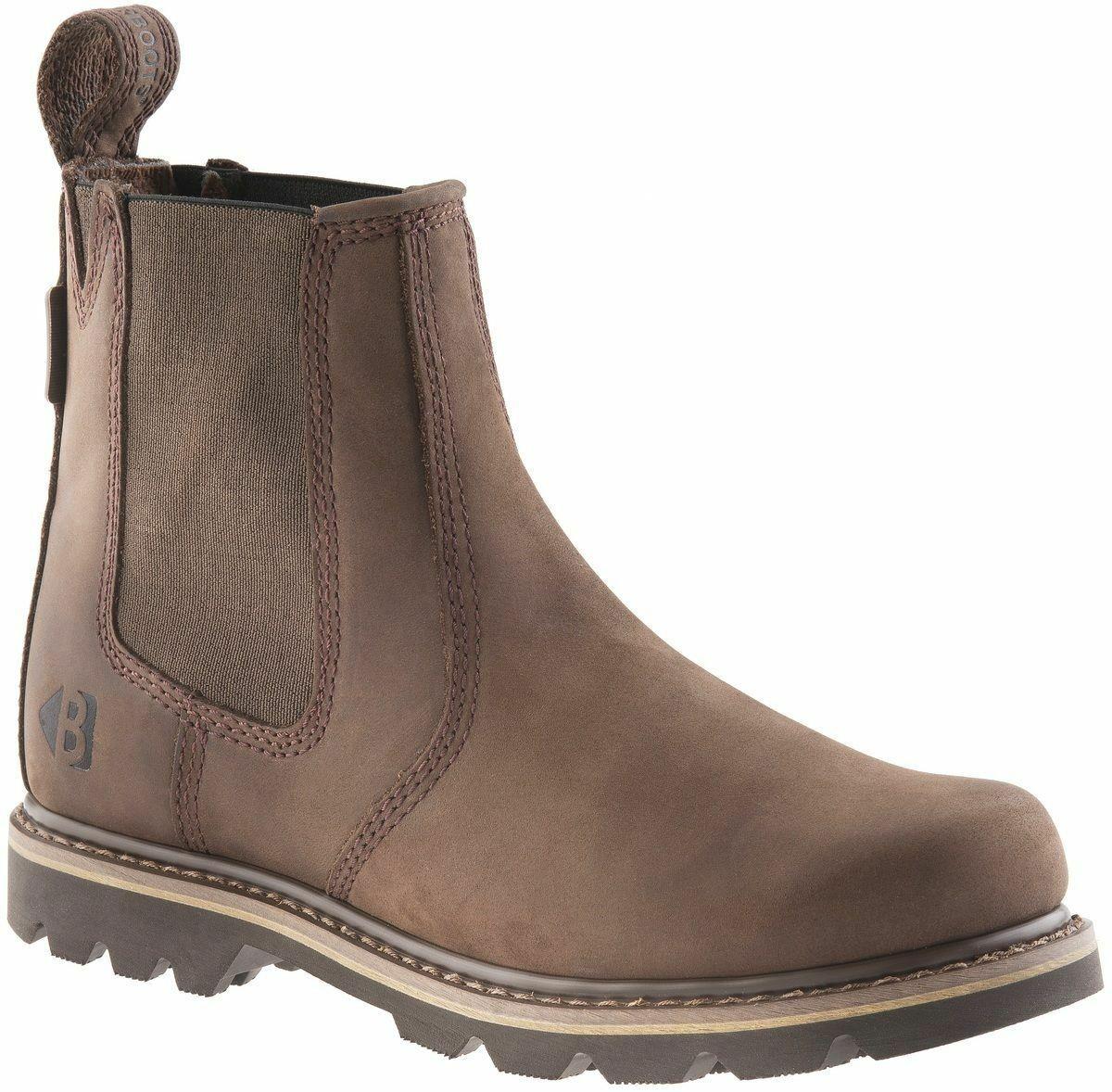 Buckbootz chocolate oily leather non-safety dealer boot #B1400