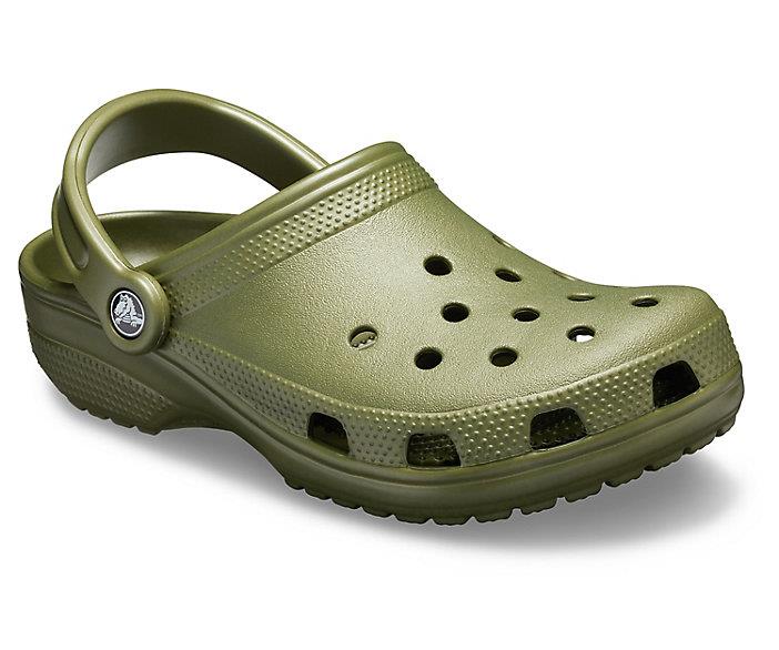 Crocs Classic army green ventilated Croslite mule unisex sandal clog #10001