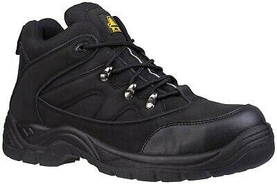 Amblers Vegan SBP black steel toe/midsole safety work boots #FS151