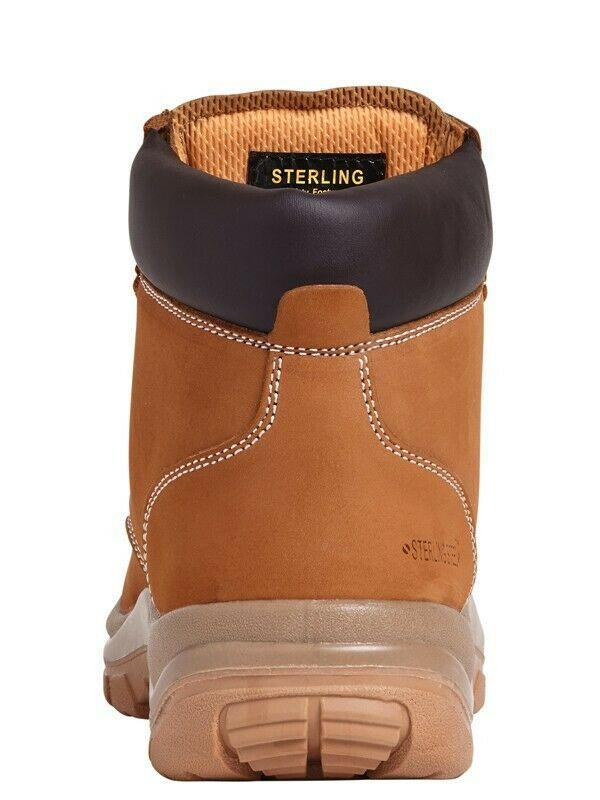Sterling SS819CM S3 wheat leather steel toe composite midsole safety boot