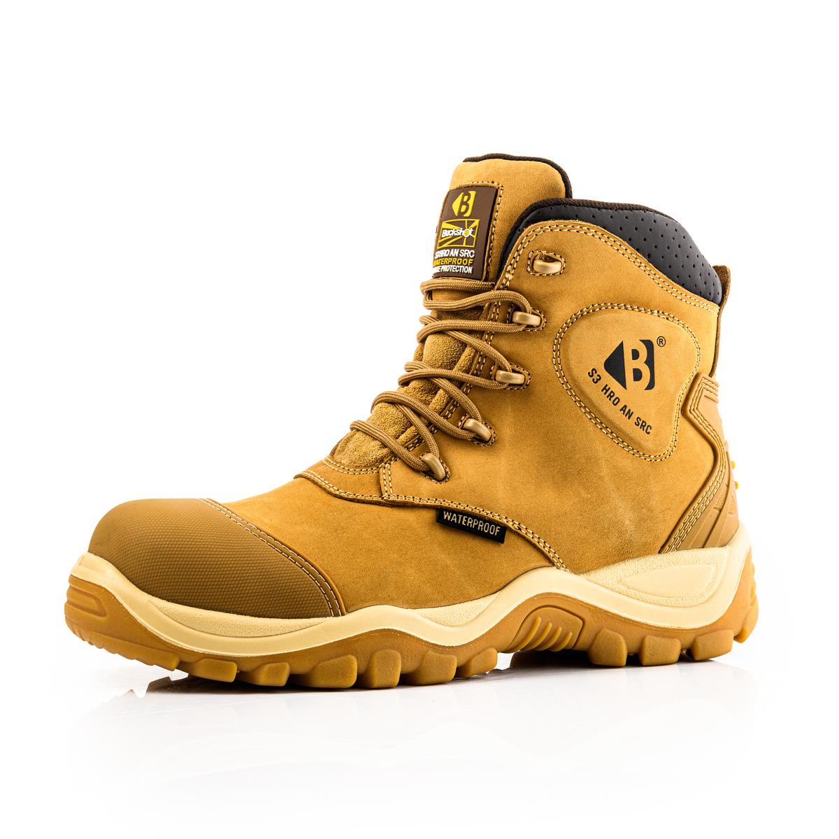 Buckbootz S3 honey ankle protection waterproof composite toe/midsole work safety boot #BSH012