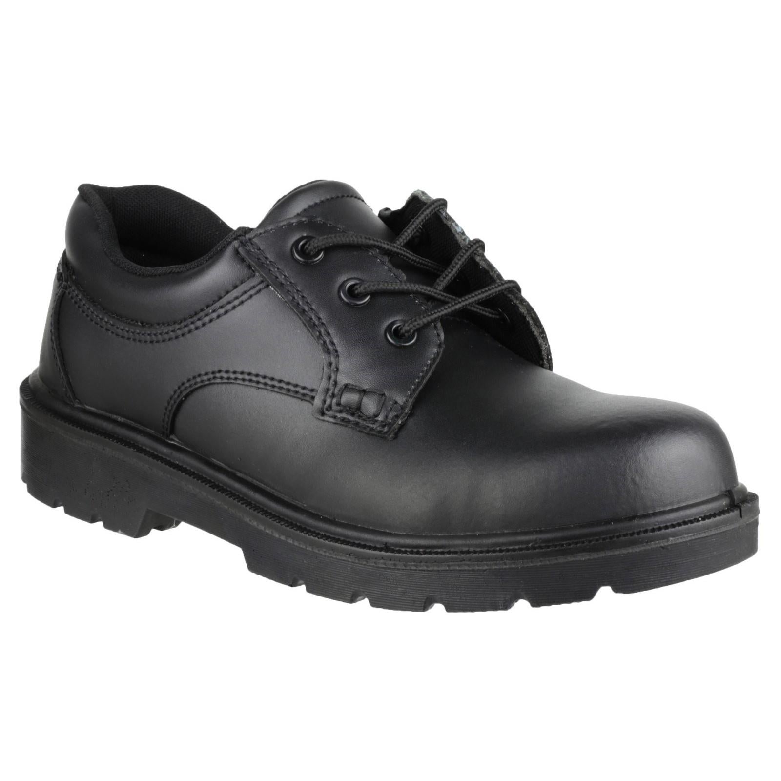 Amblers FS41 S1P black leather steel toe-cap safety shoe with midsole