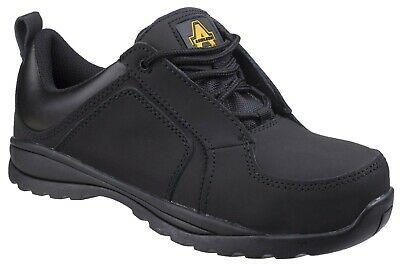 Amblers FS59C S1P black nubuck womens composite toe safety trainer with midsole