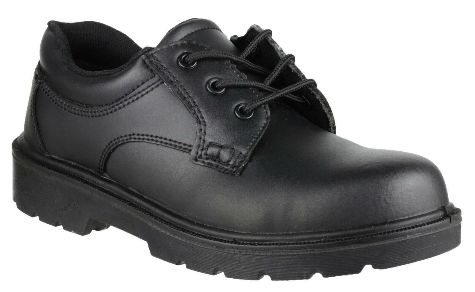 Amblers S1P black leather composite toecap/midsole safety work shoe #FS38C