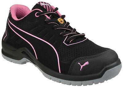 Puma Fuse Technic black womens steel toe-cap safety trainer shoe with composite midsole