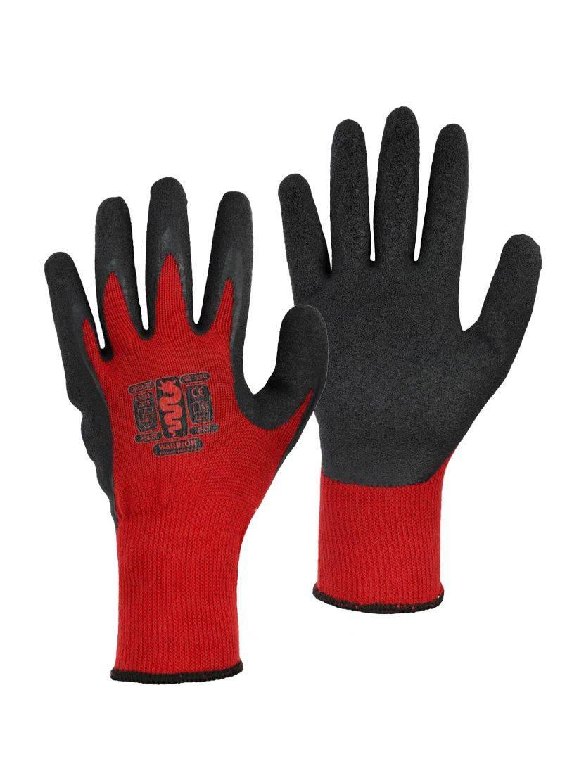 Warrior Supa black latex/polyester liner work gloves (12 pairs)