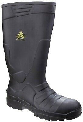 Amblers black S5 waterproof thermal insulated steel toe/midsole safety wellington boot #AS1006