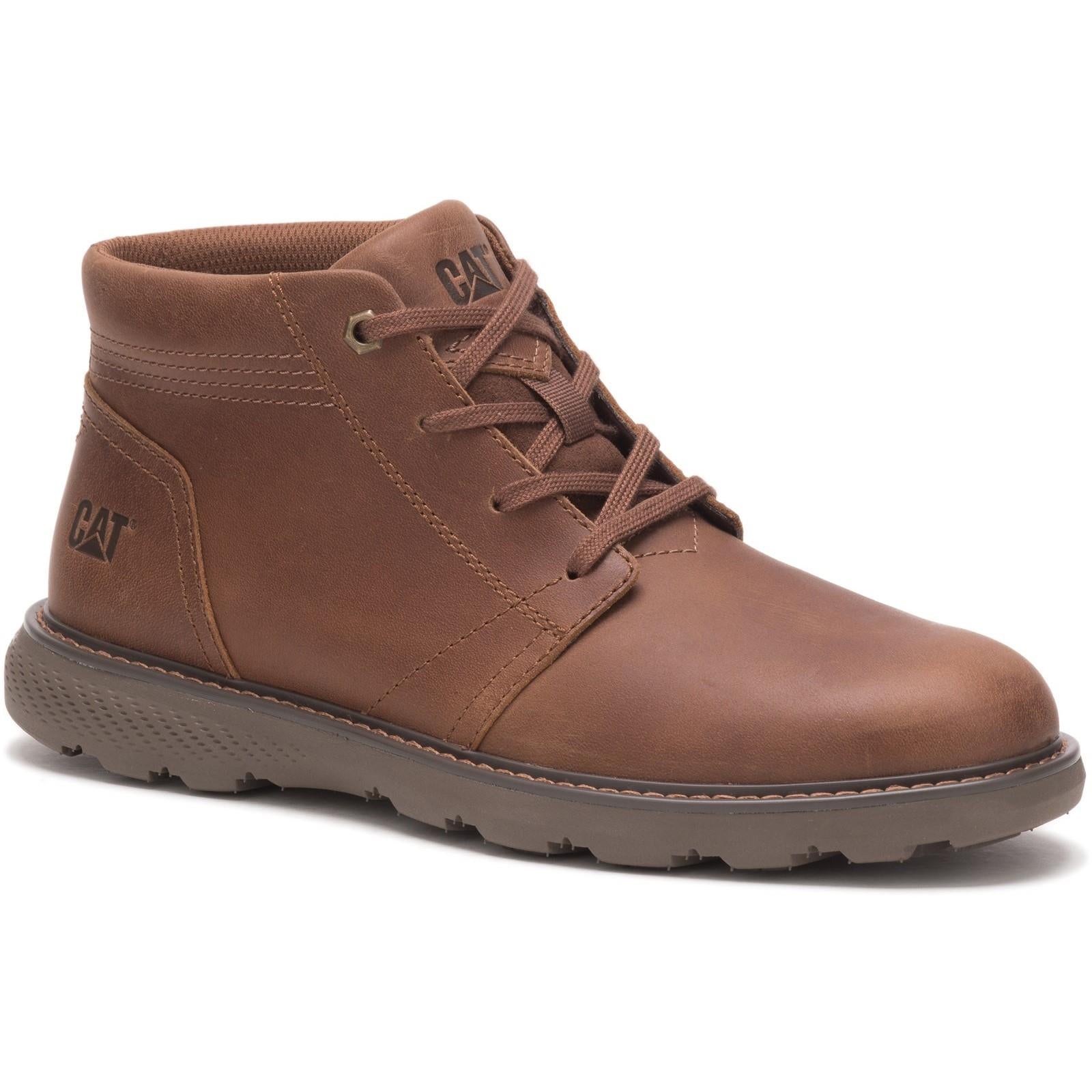 Caterpillar CAT Lifestyle Trey 2.0 cashew brown nubuck leather lace up boots