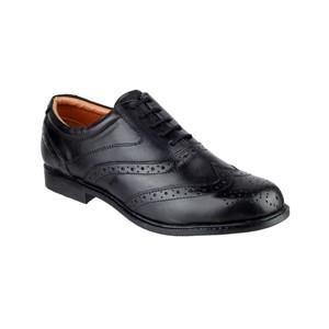 Amblers Liverpool black leather oxford brogue lace-up wing-tip non-safety shoe