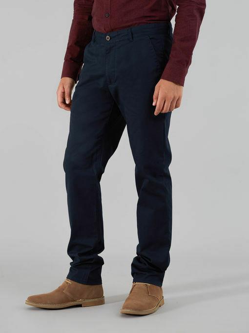 Farah BEECH navy cotton stretch twill chino trouser size 30" waist 32" inside leg