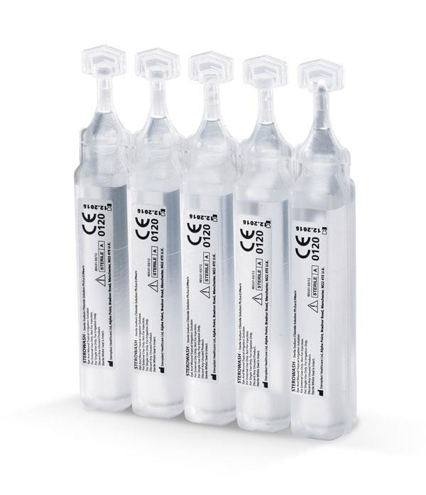 Eyewash sterile sodium chloride solution pod 20ml (pack 25)