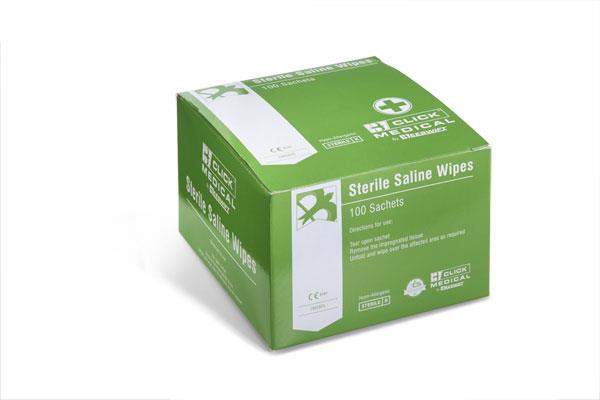 Sterile saline white medical wipes - 10cm x 10cm - pack 100