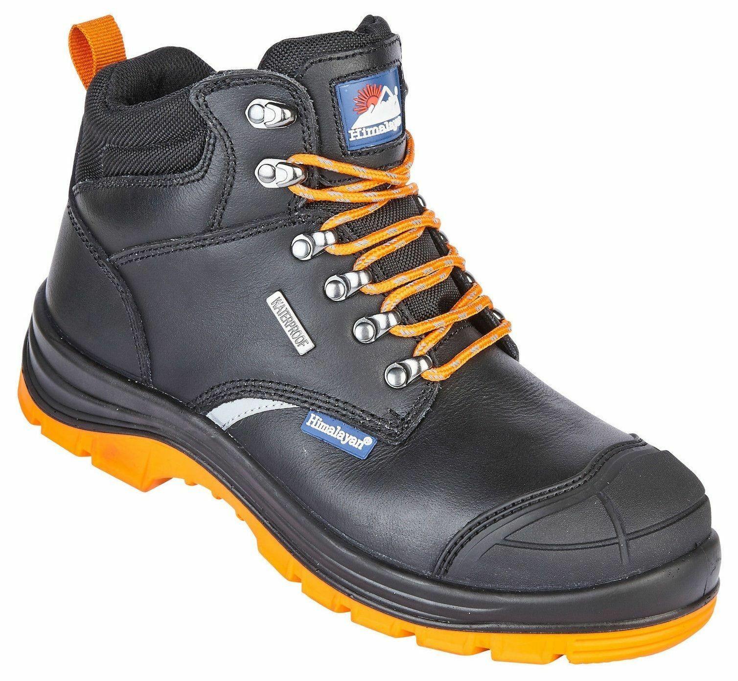 Himalayan Reflecto S3 black waterproof leather steel toe/midsole safety boot #5402