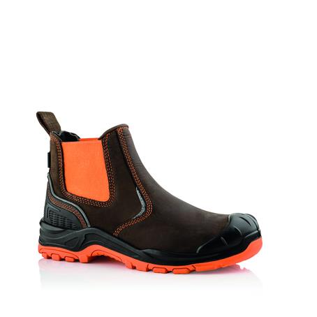 Buckbootz S3 brown/orange composite toe/midsole safety dealer work boot #BVIZ3