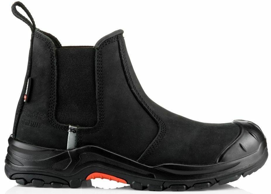 Buckbootz S3 black nubuck leather composite toe/midsole safety dealer work boot #NKZ101