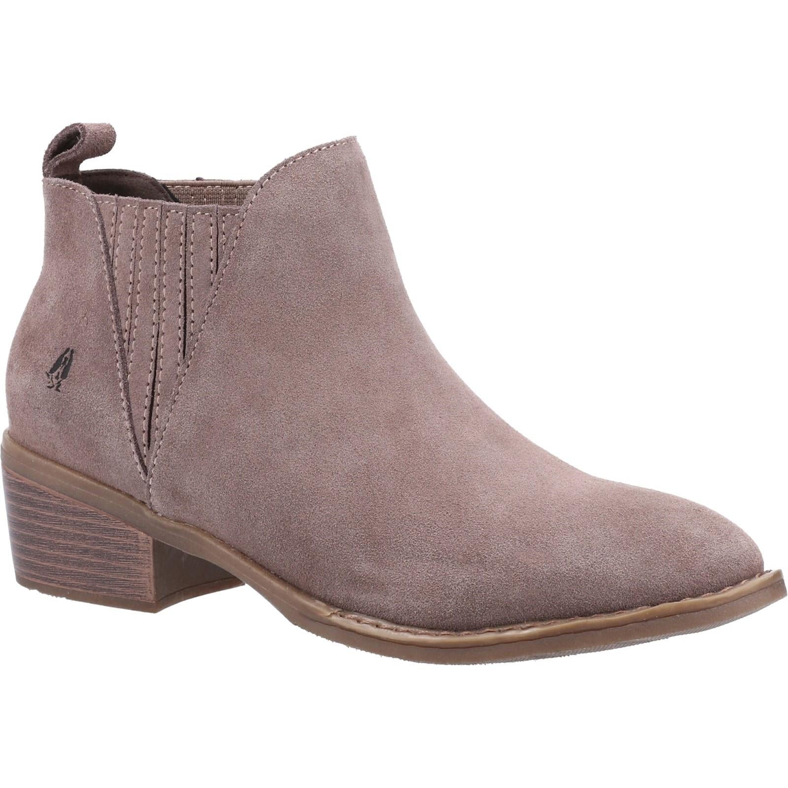 Hush Puppies Isobel taupe ladies memory foam fleece lined Chelsea ankle boots