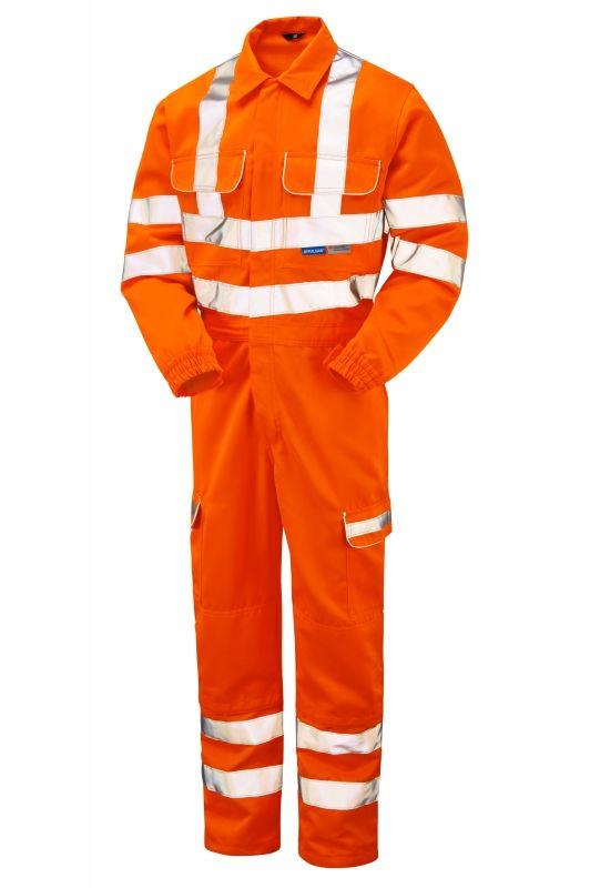PULSAR® Rail high-visibility orange polycotton combat work coverall #PR339