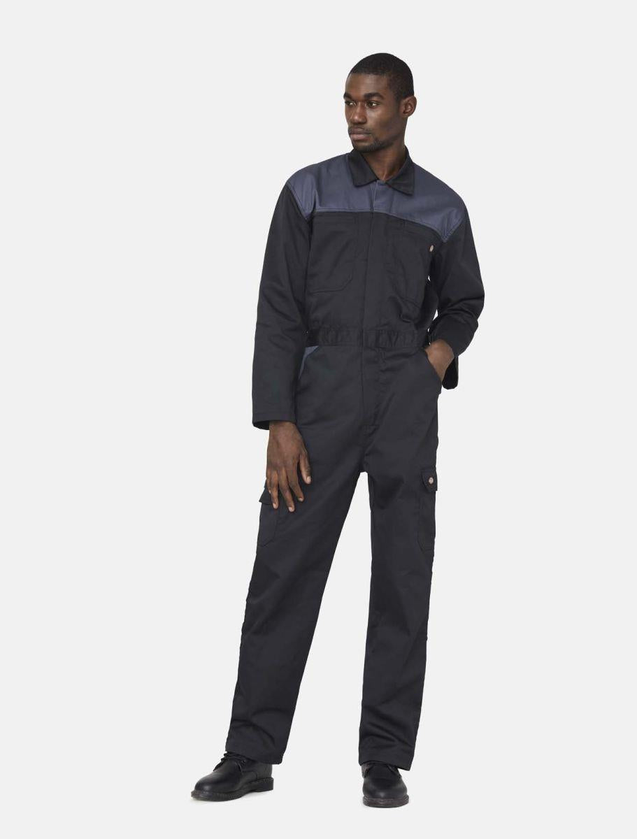 Dickies Everyday black/grey polycotton multiple pocket work coverall boilersuit