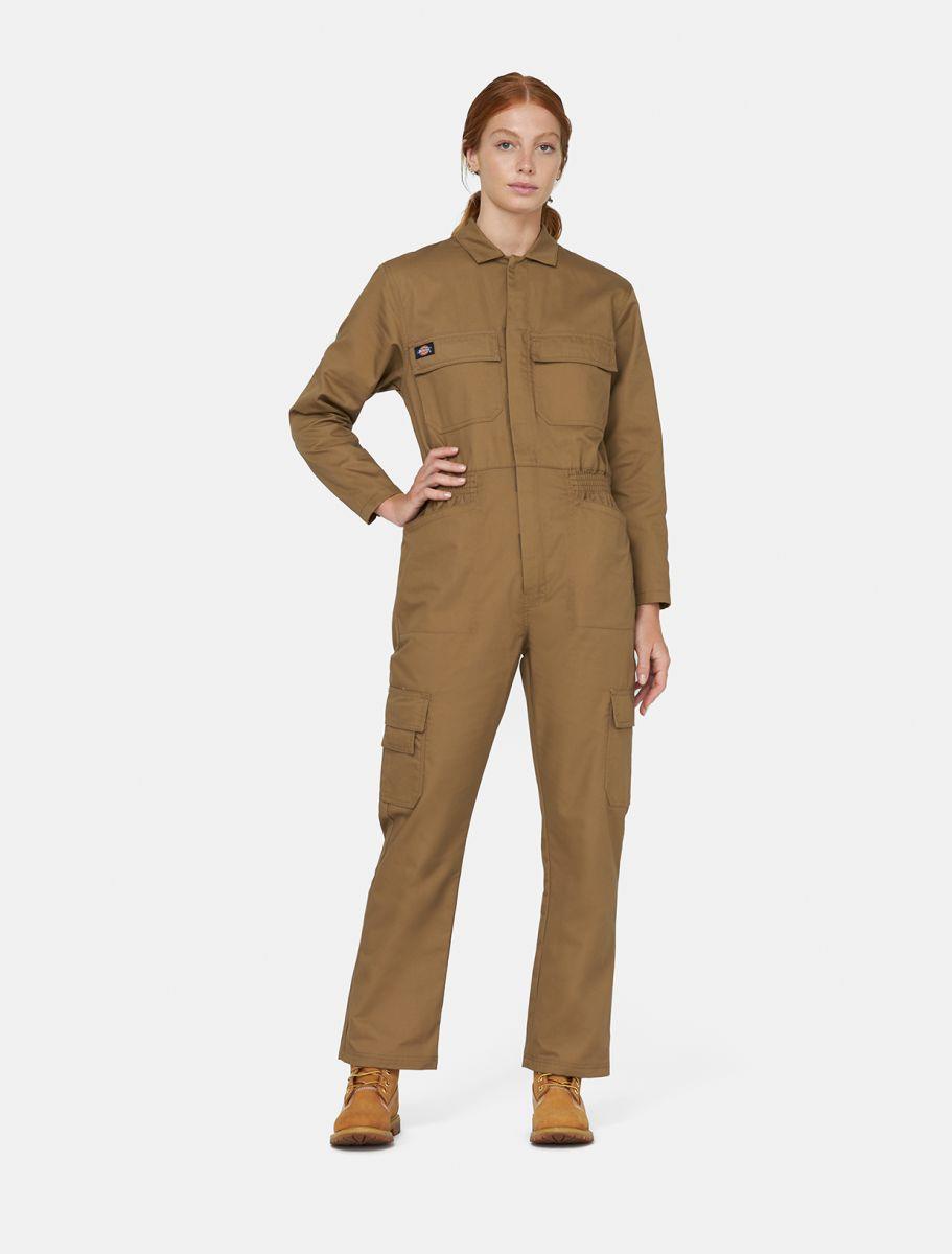 Dickies Everyday Women's khaki polycotton multiple pocket work coverall boilersuit