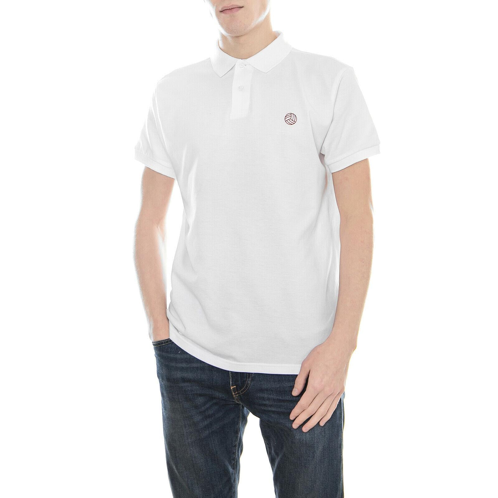 WEEKEND OFFENDER Oates white polo-shirt with AMF football logo