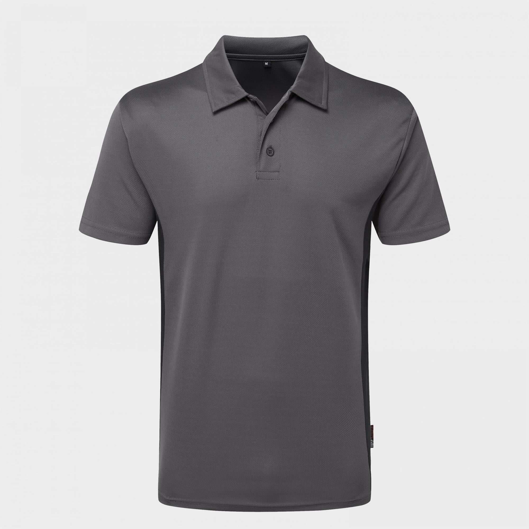 TuffStuff Elite grey moisture-wicking easy-care polo shirt #131