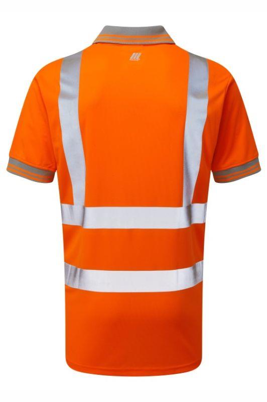 PULSAR® Rail high-visibility orange short-sleeve polo shirt #PR176