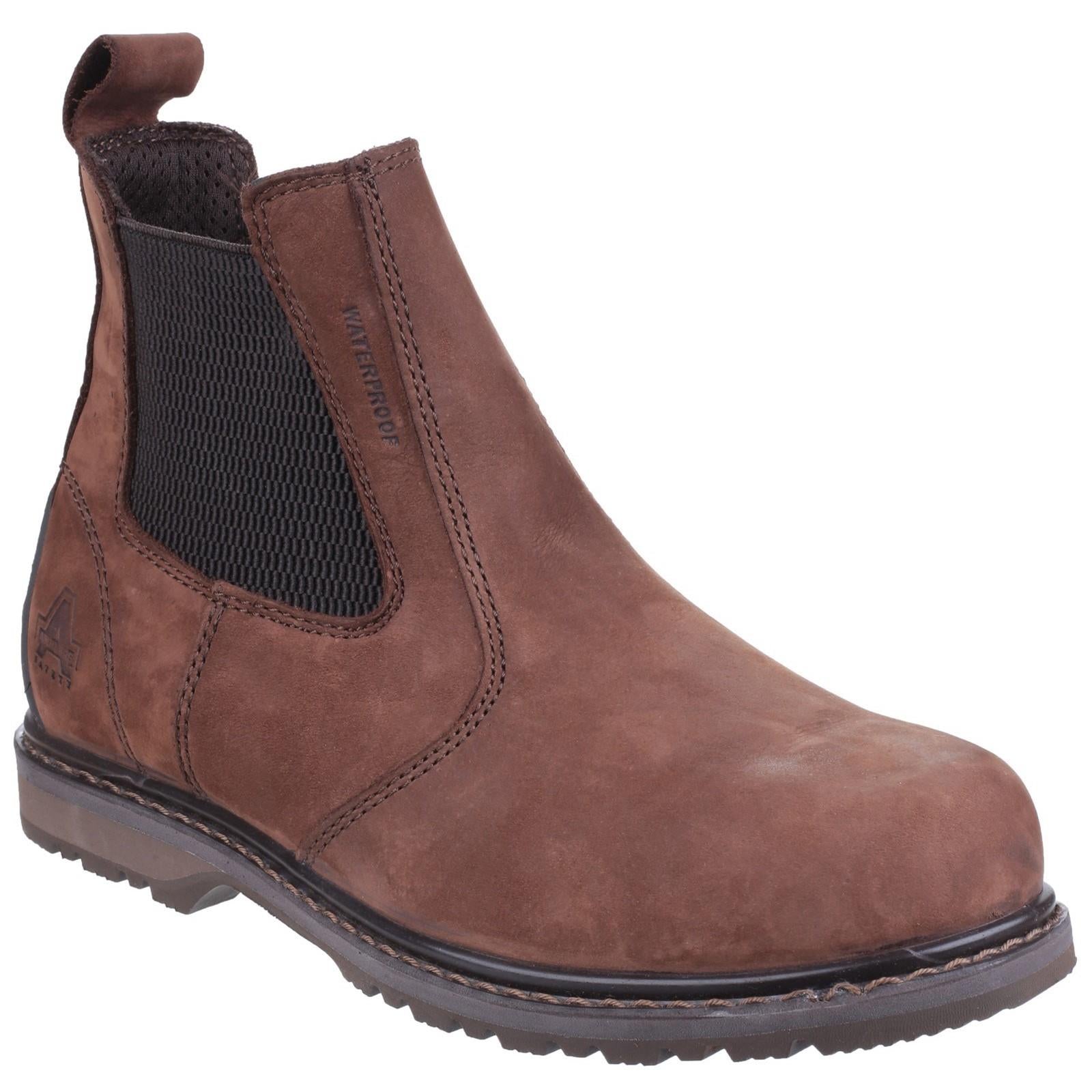 Amblers S3 brown waterproof steel toe-cap/midsole safety dealer boot #AS148