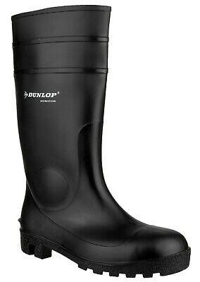 Dunlop Protomastor 142PP black pvc/nitrile steel toe/midsole safety wellington boot