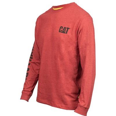 Caterpillar CAT Trademark Banner Tee brick cotton long-sleeve T-Shirt #1510034