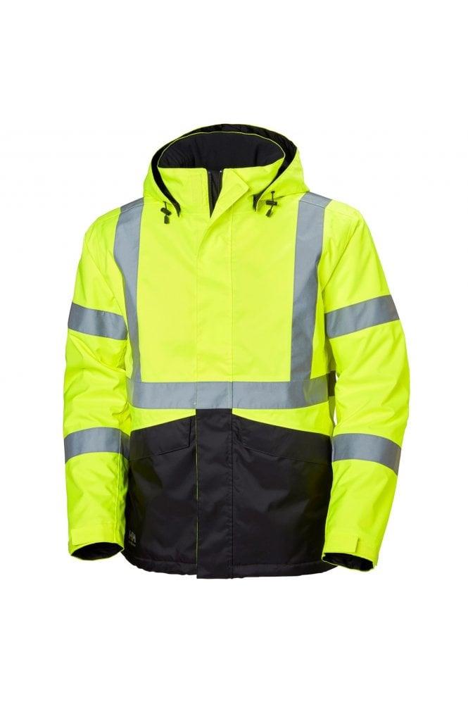 Helly Hansen Alta waterproof high-visibility yellow/charcoal breathable jacket