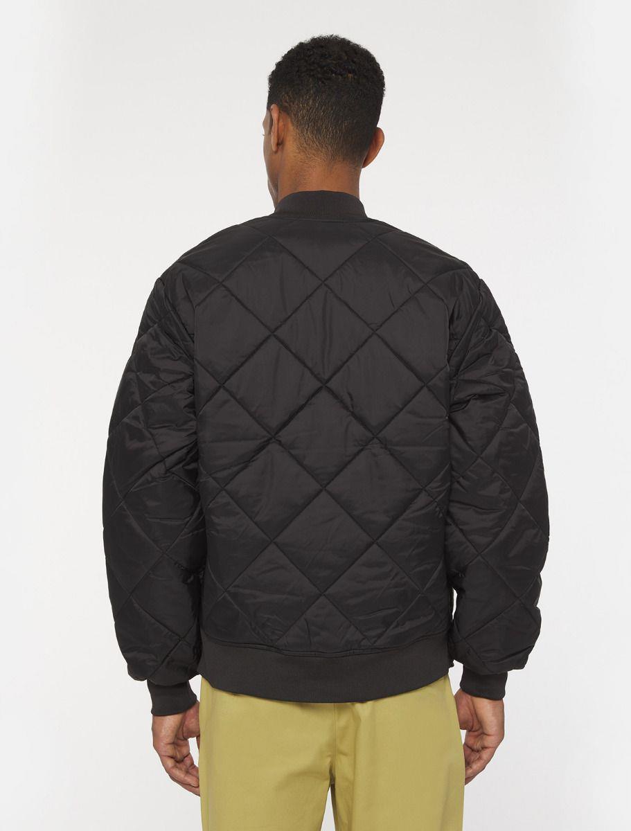 Dickies black men's diamond-quilted water-repellent bomber jacket