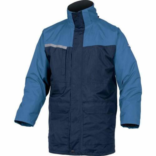 Delta Plus ALASKA2 navy/royal blue outdoor waterproof parka jacket with removable liner
