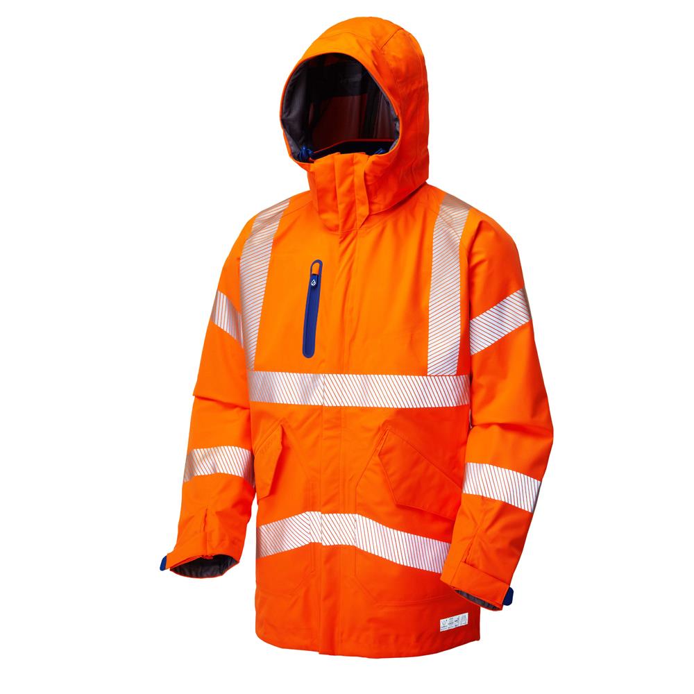 Leo Marisco high visibility ISO 20471:3 RIS3279 waterproof breathable coat