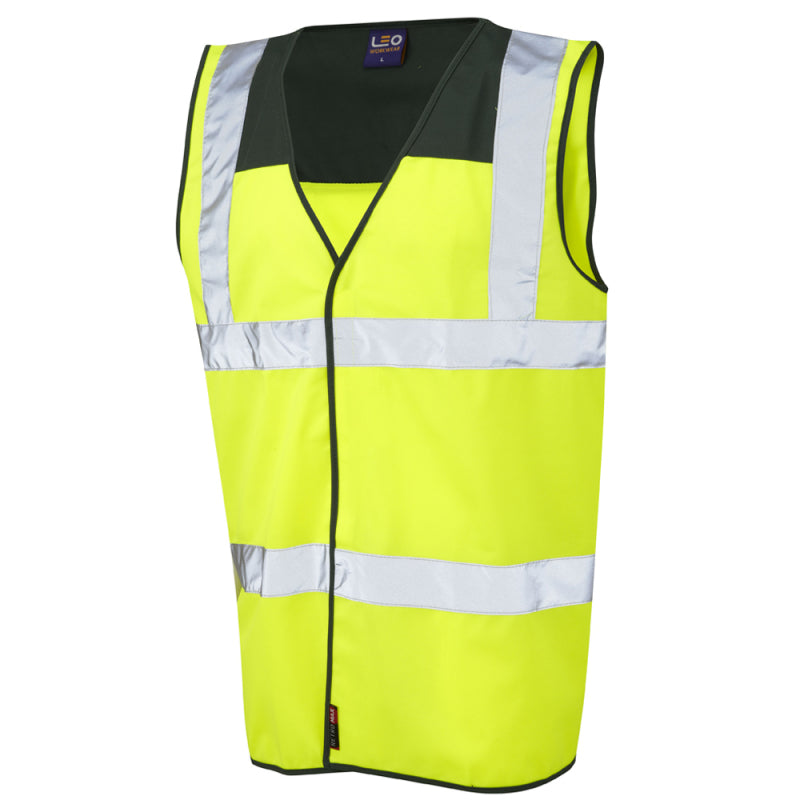 Leo Bradworthy high visibility yellow/green yoke ISO 20471:2 safety waistcoat