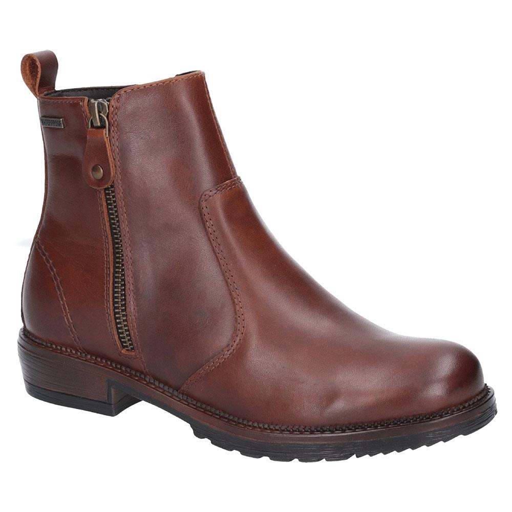 Cotswold Ashwicke women's brown leather zip-fastening ankle boot