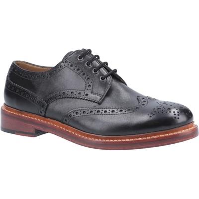 Cotswold Quenington black leather upper/sole Goodyear welt lace up brogue shoe