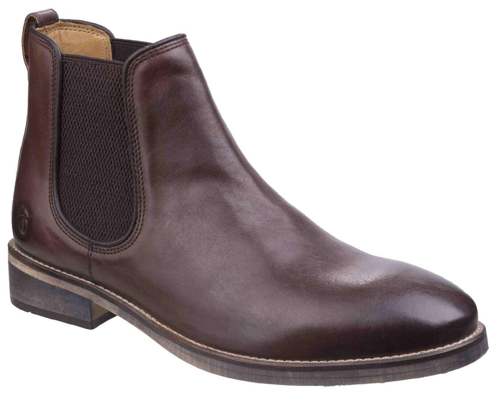 Cotswold Corsham dark brown luxury leather ankle Chelsea dealer boot