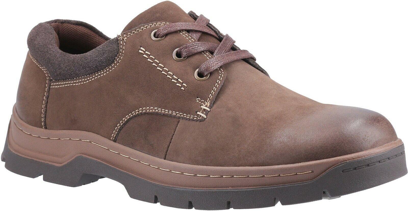 Cotswold Thickwood brown nubuck burnished leather men's lace-up casual shoe