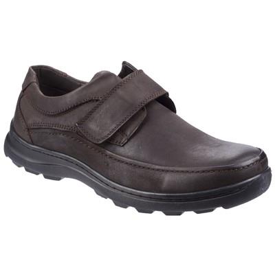 Fleet & Foster Hurghada brown luxury leather touch fastening men's shoe