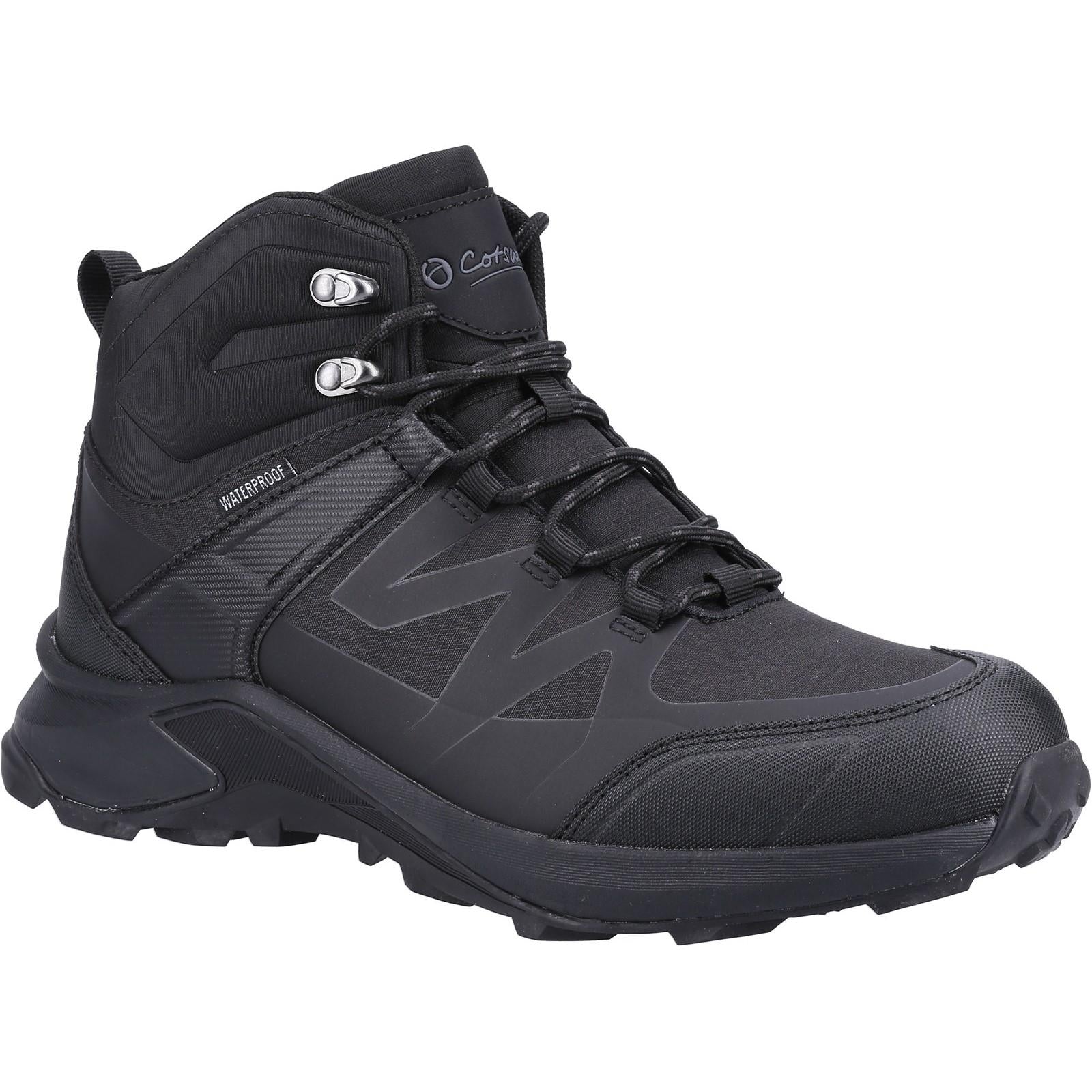 Cotswold Horton black memory foam lightweight waterproof walking hiking boots