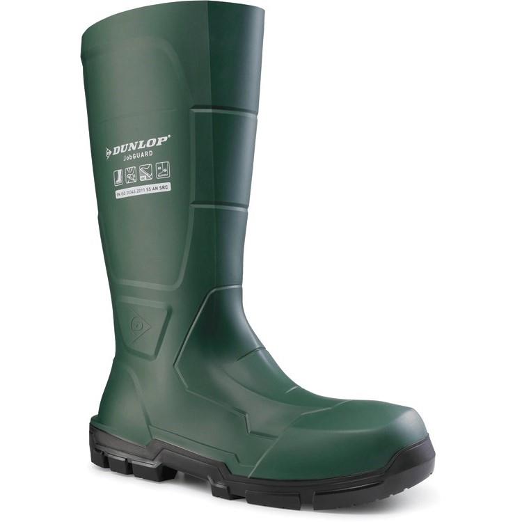 Dunlop JobGUARD S5 green steel toe waterproof work safety wellington boots