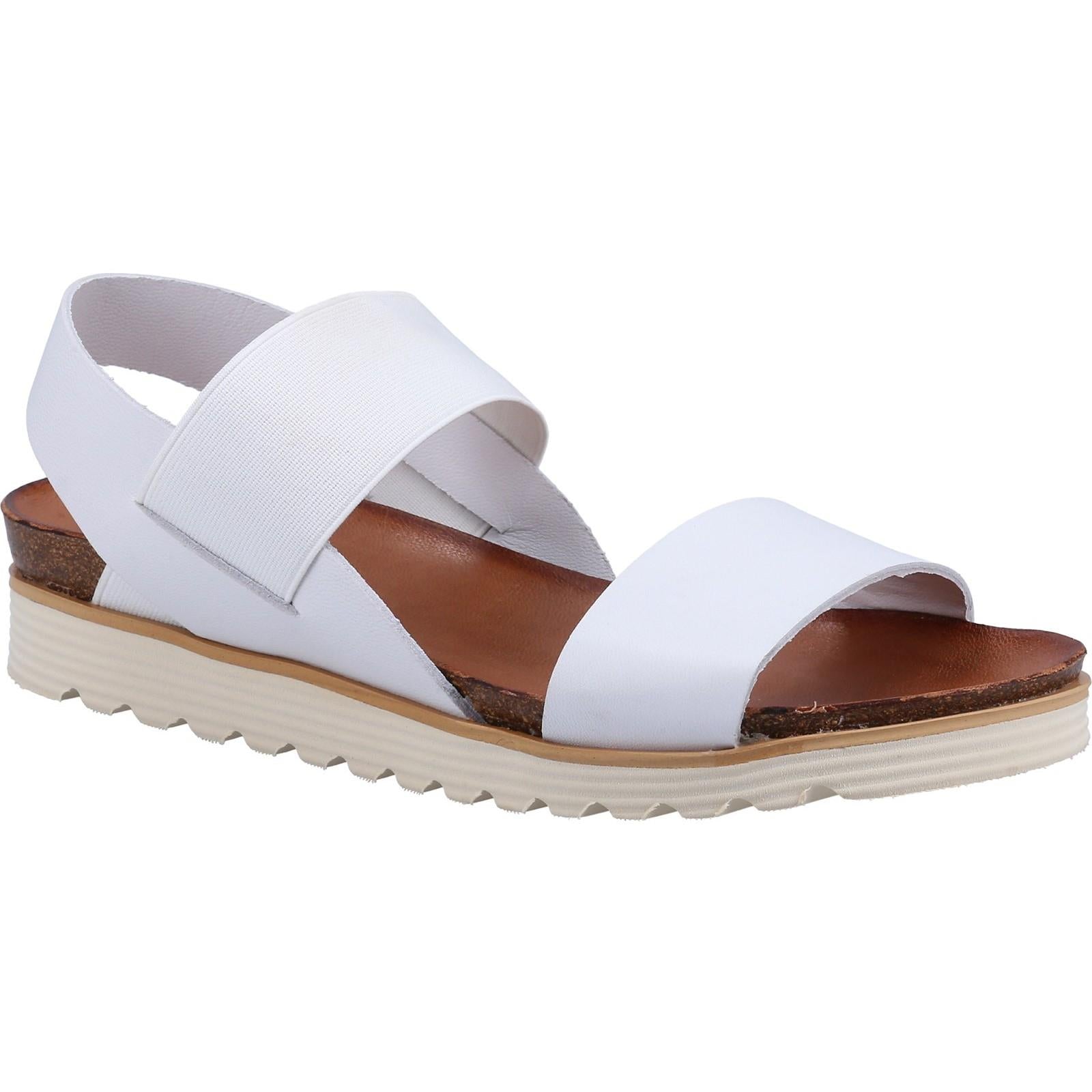 Riva Alcudia white ladies leather summer slip on sandals