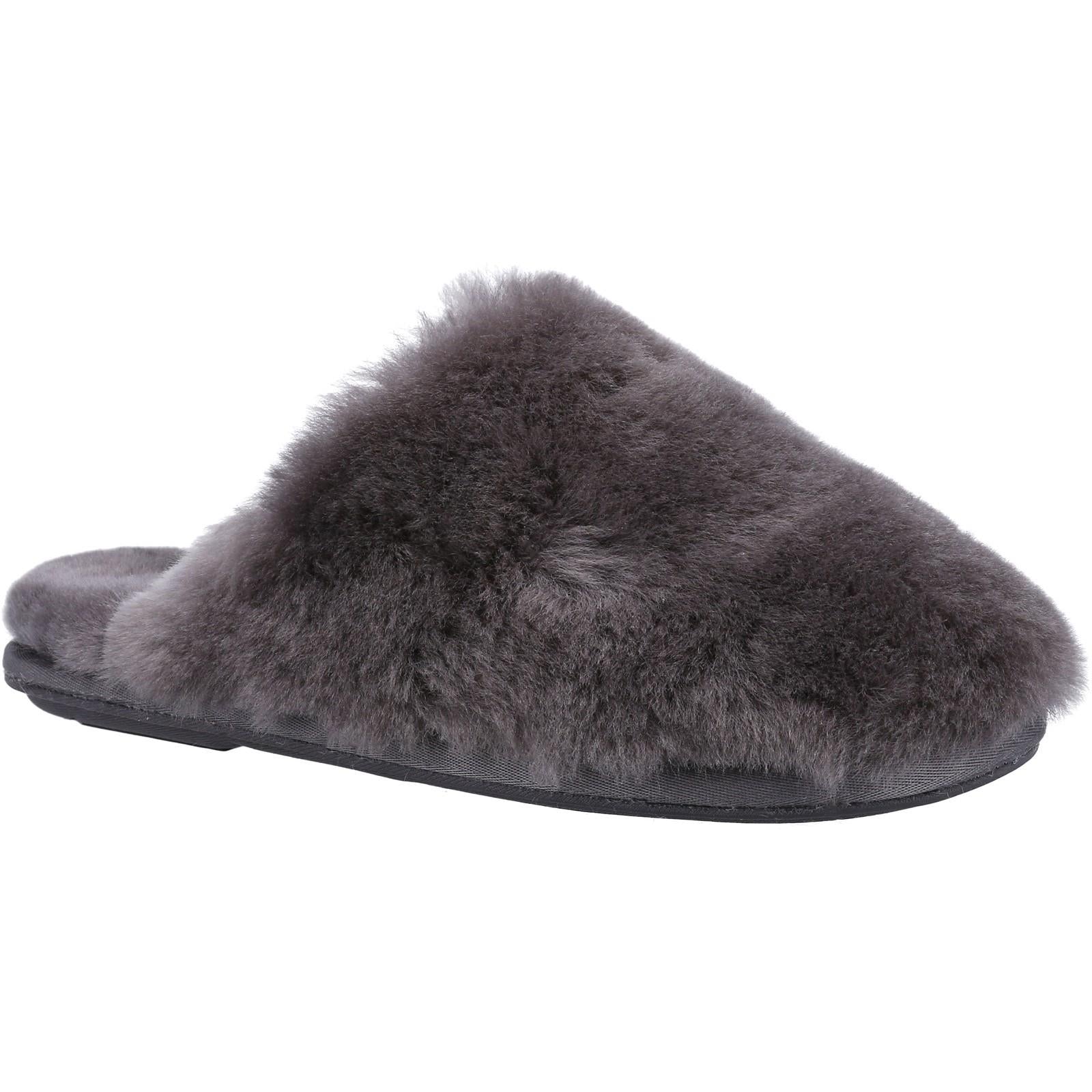 Cotswold Salperton women's grey sheepskin classic mule slipper