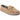 Cotswold Alberta beige suede textile lined slip-on moccasin slipper