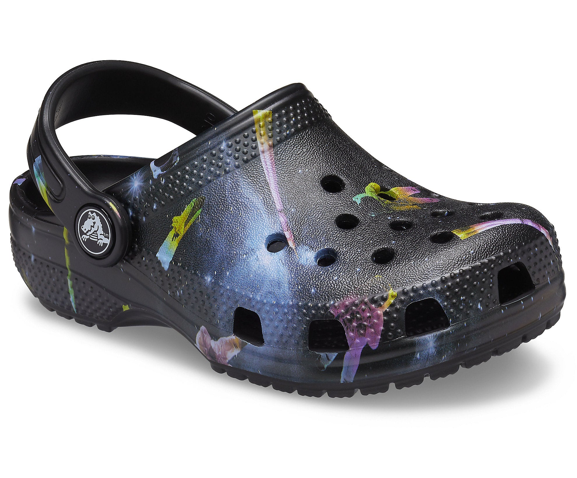 Crocs Classic Out of this World kids black sandal mules #206818