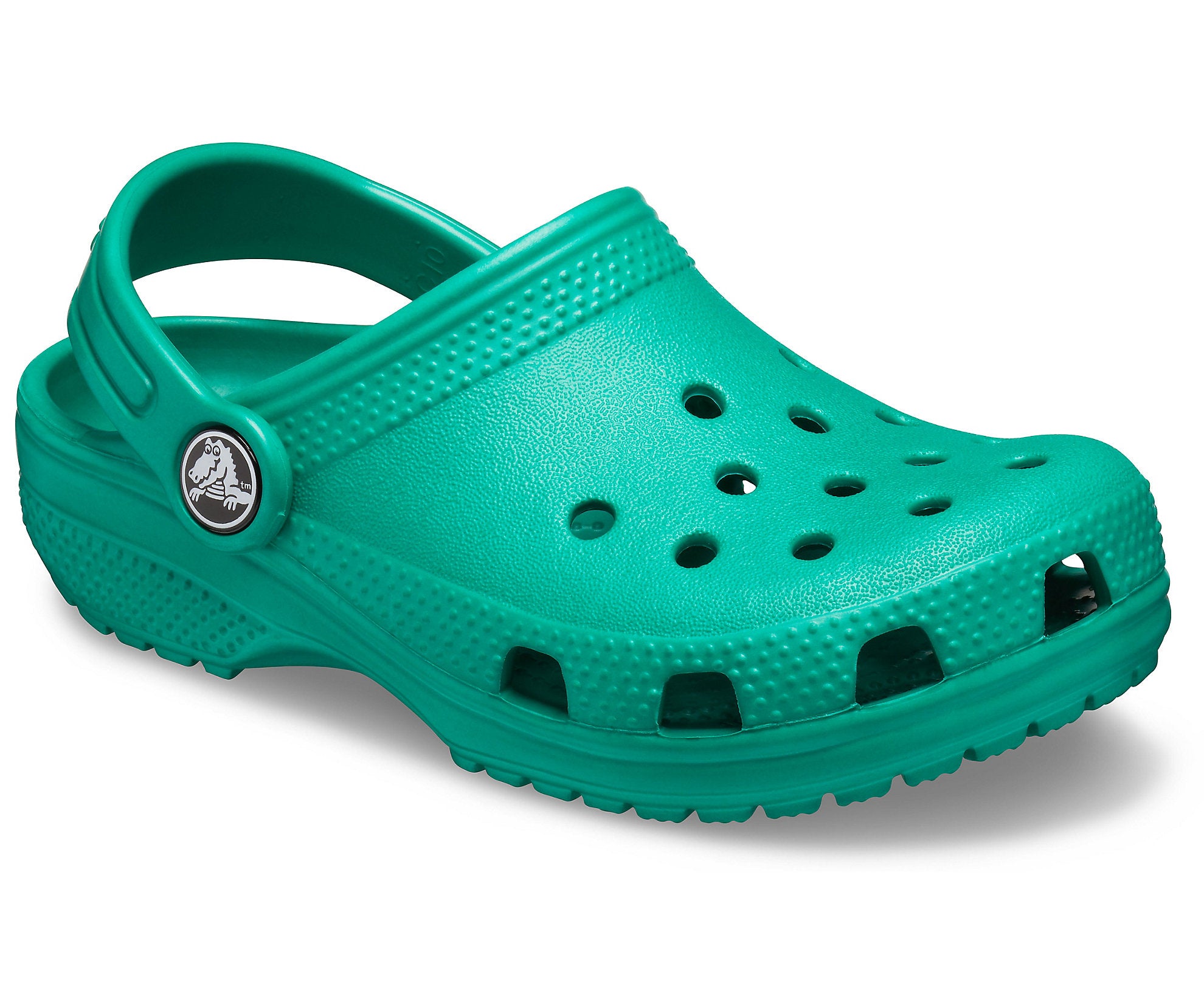 Crocs Kids Classic deep green EVA mule sandal slip-on clog #204536