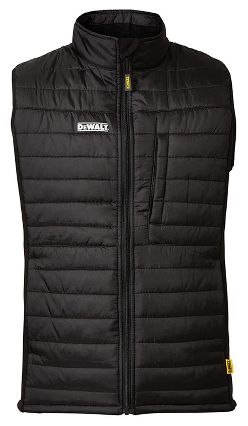 DeWALT FORCE black soft lightweight padded bodywarmer gilet