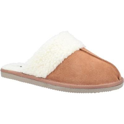 Hush Puppies Arianna tan suede leather upper mule ladies slippers