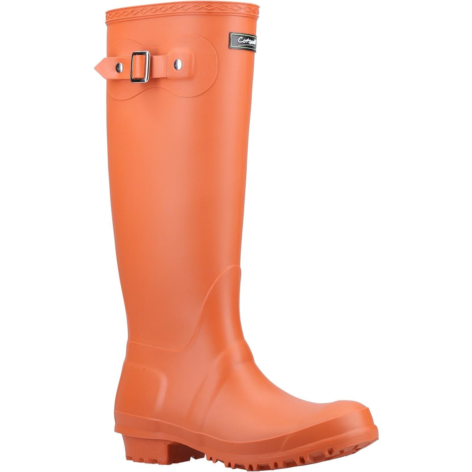 Cotswold Sandringham women's pumpkin PVC waterproof wellington boot